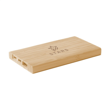 Logo trade corporate gifts picture of: Bamboo 4000 Powerbank external charger